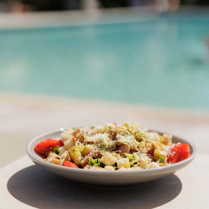 gallery dine salad by the pool