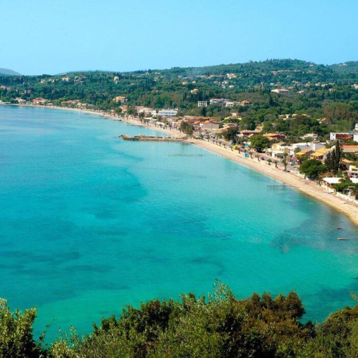 Corfu - Ipsos - Beach Aerial View